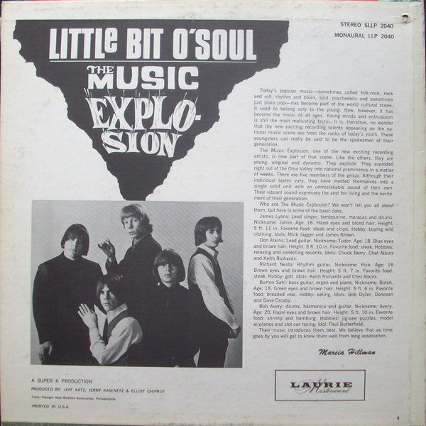 The Music Explosion : Little Bit O'Soul (LP, Album)