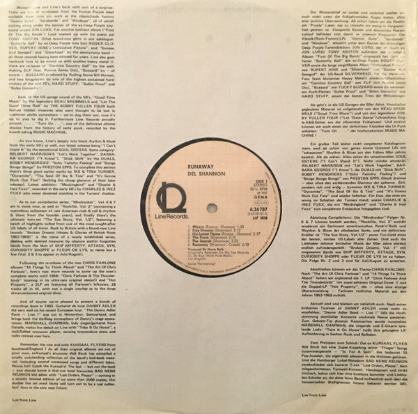 Del Shannon : Runaway (LP, Album, Mono, RE)