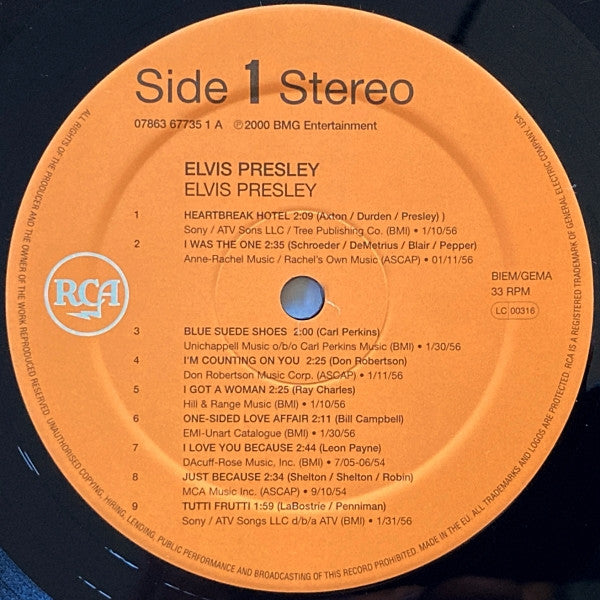 Elvis Presley : Elvis Presley (LP, Album, Mono, Ltd, RE, 180)
