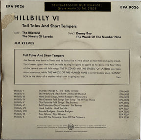 Jim Reeves : Tall Tales And Short Tempers (7", EP)