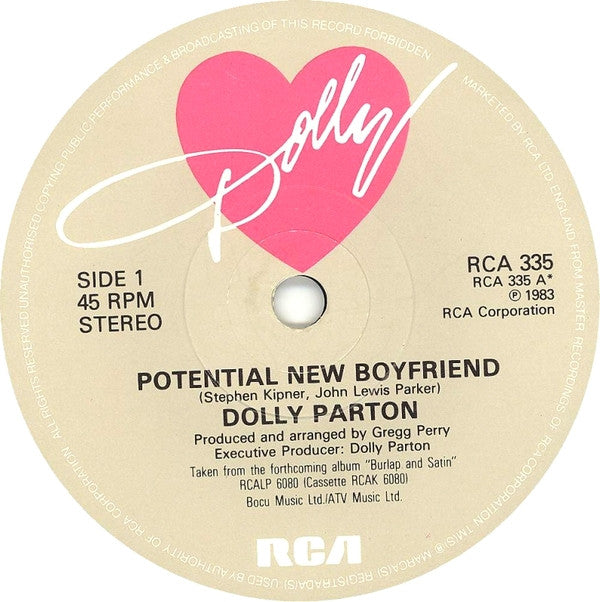 Dolly Parton : Potential New Boyfriend (7", Single)