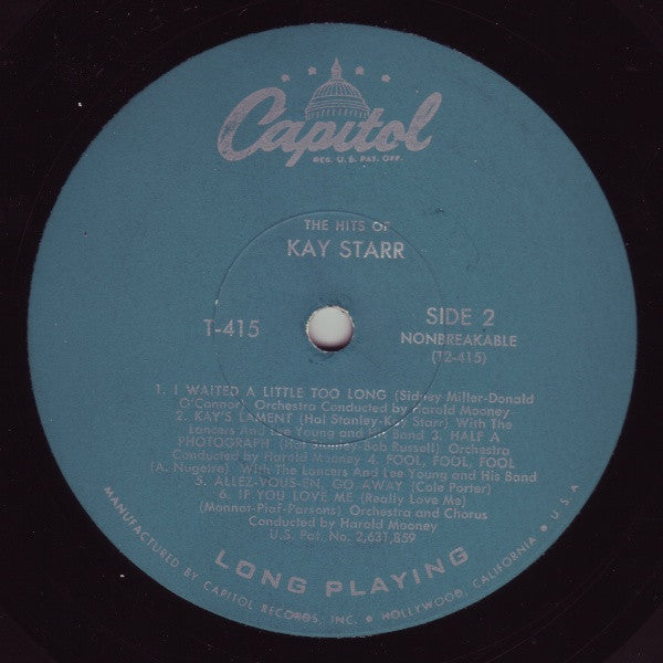 Kay Starr : The Hits Of Kay Starr (LP, Comp, Mono)