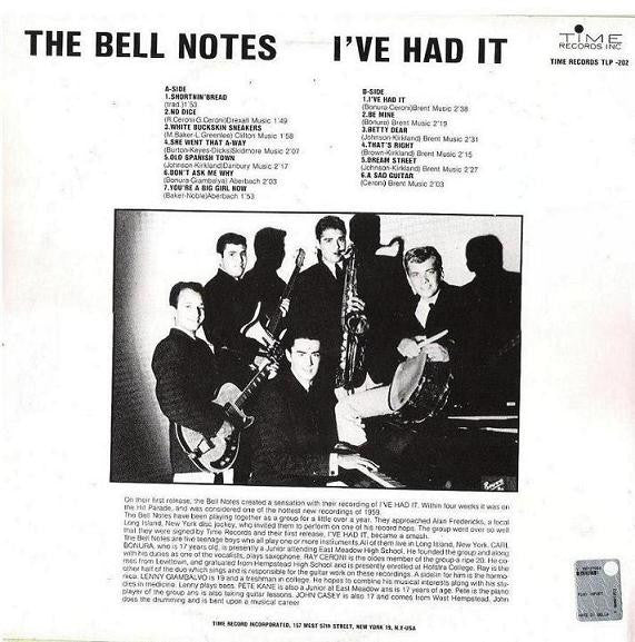 The Bell Notes : I've Had It (LP, Album, Mono)