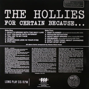 The Hollies : For Certain Because... (LP, Album, RE, Gat)