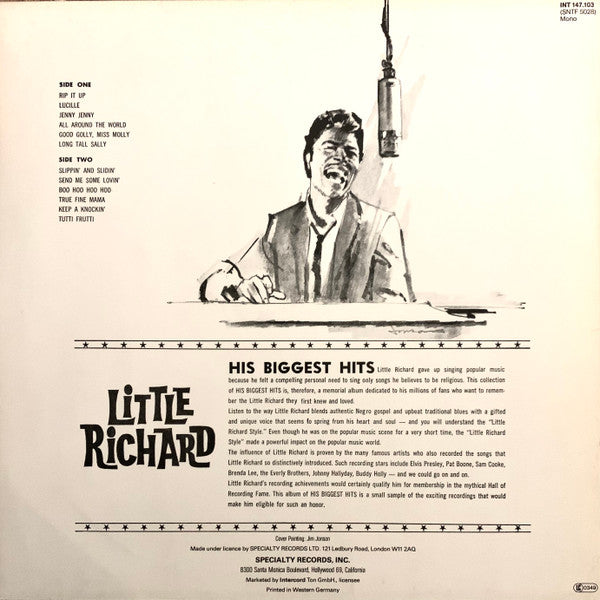 Little Richard : His Biggest Hits (LP, Comp, Mono, RE)