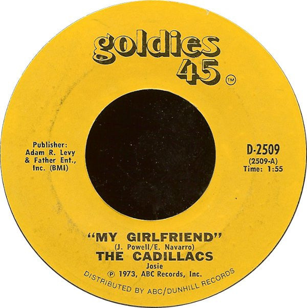 The Cadillacs : My Girlfriend / Broken Heart (7")