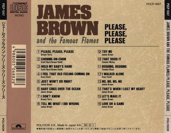 James Brown & The Famous Flames : Please, Please, Please (CD, Album, Mono, RE)