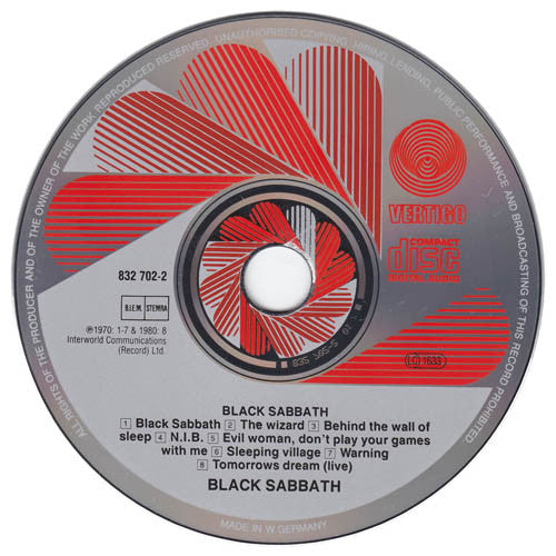 Black Sabbath : Black Sabbath (CD, Album, RE)