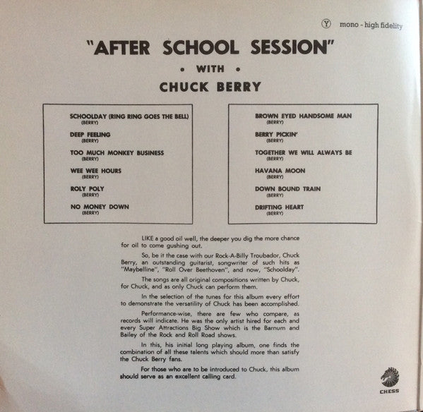 Chuck Berry : After School Session / One Dozen Berrys (Comp + LP, Album, RE + LP, Album, RE)