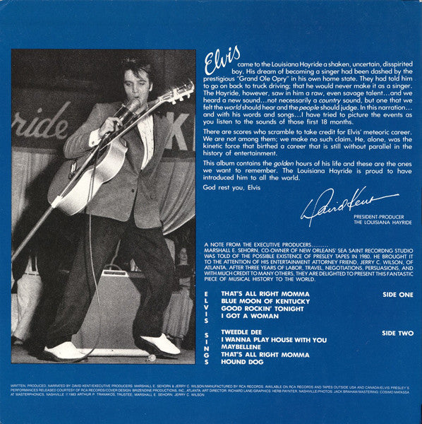 Elvis Presley : The Beginning Years, 1954 To '56 (LP, Comp, Ind)