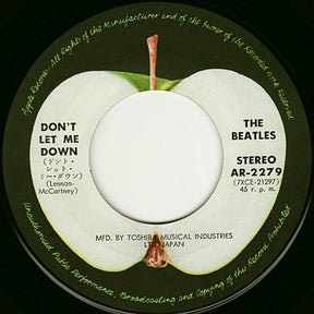 The Beatles = The Beatles : ゲット・バック / ドント・レット・ミー・ダウン = Get Back / Don't Let Me Down =ドント・レット・ミー・ダウン) (7", Single, Bla)