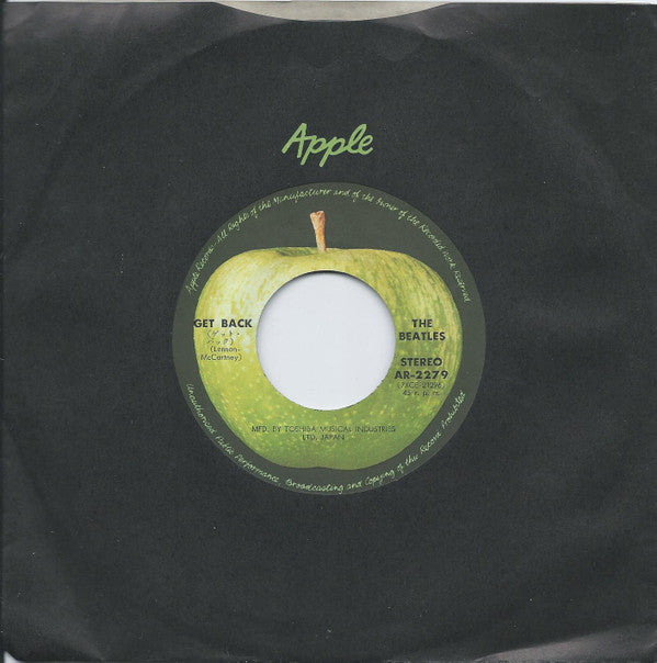 The Beatles = The Beatles : ゲット・バック / ドント・レット・ミー・ダウン = Get Back / Don't Let Me Down =ドント・レット・ミー・ダウン) (7", Single, Bla)