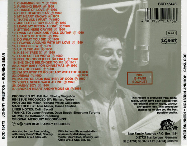 Johnny Preston : Running Bear (CD, Comp)