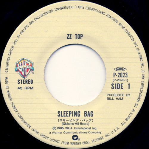 ZZ Top : Sleeping Bag (7", Single)