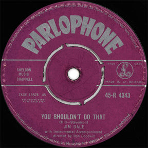 Jim Dale : Be My Girl / You Shouldn't Do That (7")