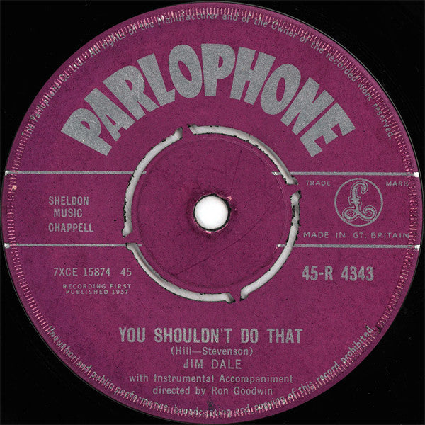 Jim Dale : Be My Girl / You Shouldn't Do That (7")