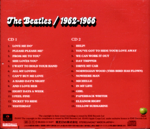 The Beatles = The Beatles : 1962-1966 = 1962年〜1966年 (2xCD, Comp, RE, RM)