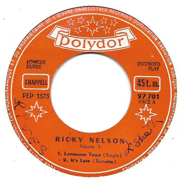 Ricky Nelson (2) : 1 - Lonesome Town (7", EP)