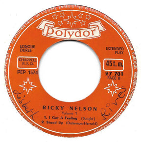 Ricky Nelson (2) : 1 - Lonesome Town (7", EP)