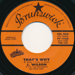 Jackie Wilson : To Be Loved / That's Why (7", Single)