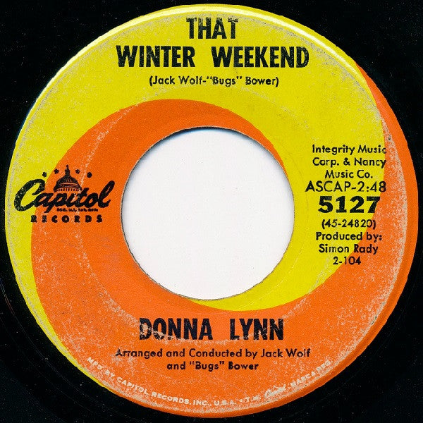 Donna Lynn : My Boyfriend Got A Beatle Haircut (7", Single, Scr)