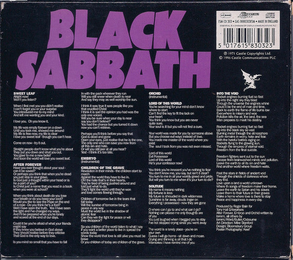 Black Sabbath : Master Of Reality (CD, Album, RE, RM, RP, Uni)