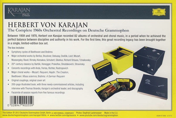 Herbert Von Karajan : 1960s (82xCD + Box, Comp, Ltd, RE)