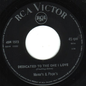 The Mamas & The Papas : Dedicated To The One I Love / Twist And Shout (7", Single)