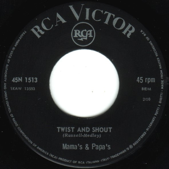 The Mamas & The Papas : Dedicated To The One I Love / Twist And Shout (7", Single)