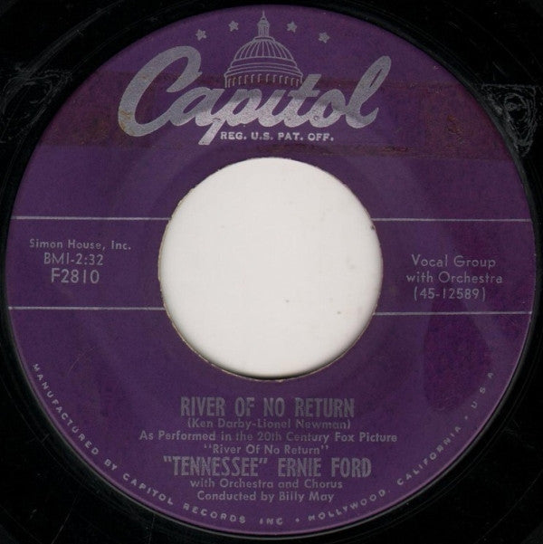 Tennessee Ernie Ford : Give Me Your Word / River Of No Return (7", Single)