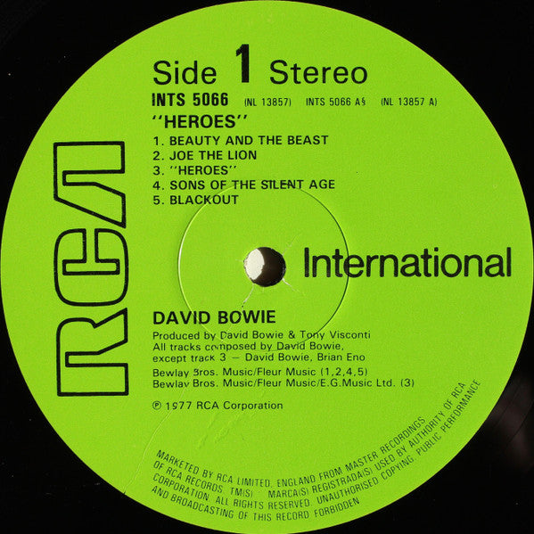 David Bowie : "Heroes" (LP, Album, RE)