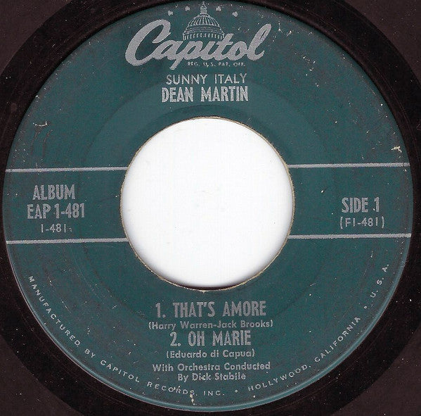 Dean Martin : Sunny Italy (7", EP)