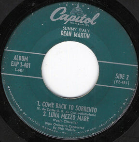 Dean Martin : Sunny Italy (7", EP)