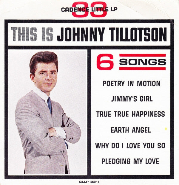 Johnny Tillotson : This Is Johnny Tillotson (7")