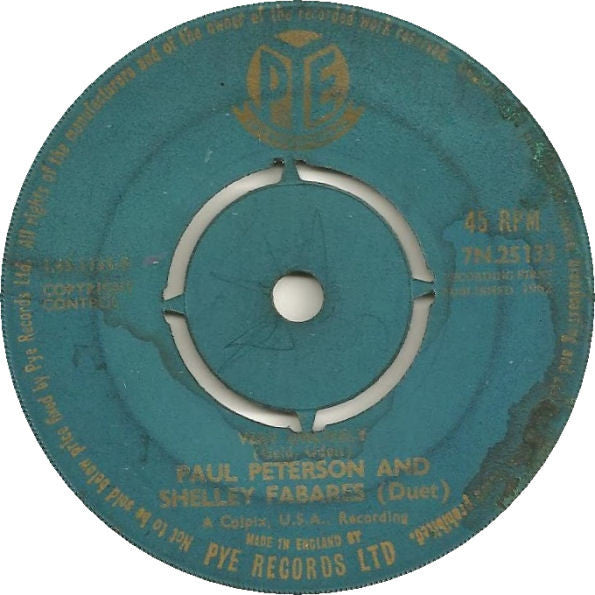 Paul Petersen / Paul Petersen And Shelley Fabares : She Can't Find Her Keys / Very Unlikely (7", Single)