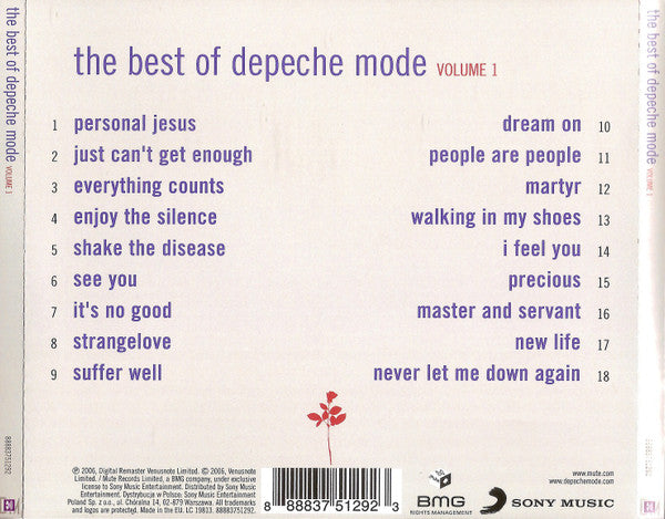 Depeche Mode : The Best Of Volume 1 (CD, Comp, RP)