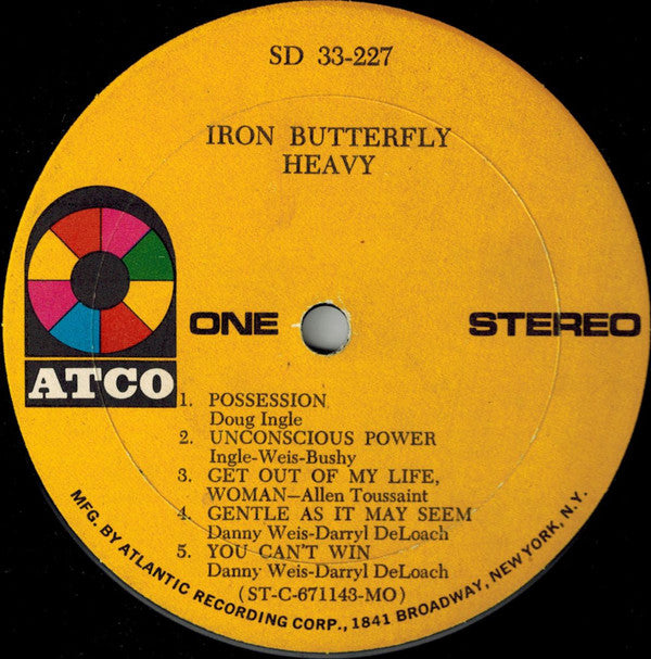 Iron Butterfly : Heavy (LP, Album, RE, MO )