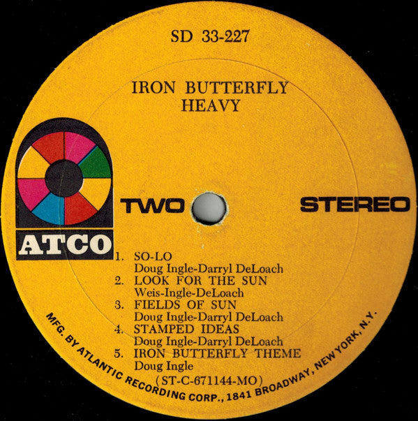 Iron Butterfly : Heavy (LP, Album, RE, MO )