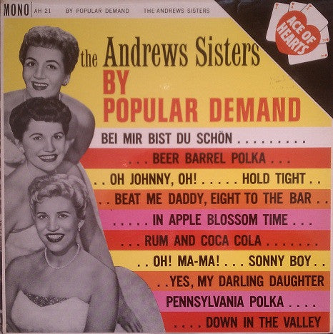 The Andrews Sisters : By Popular Demand (LP, Comp, Mono)