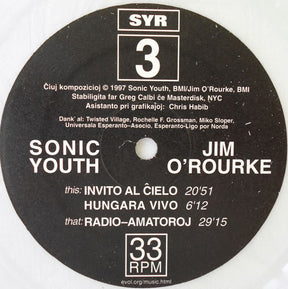 Sonic Youth / Jim O'Rourke : Invito Al Ĉielo (LP, EP, Cle)