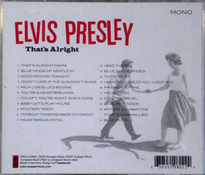 Elvis Presley : That's Alright (CD, Comp, Mono)