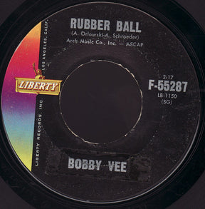 Bobby Vee : Rubber Ball / Everyday (7", Single, Styrene, Mon)