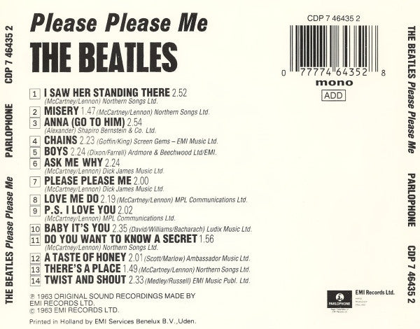 The Beatles : Please Please Me (CD, Album, Mono, RE)