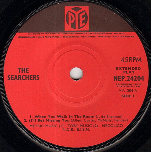 The Searchers : When You Walk In The Room (7", EP)