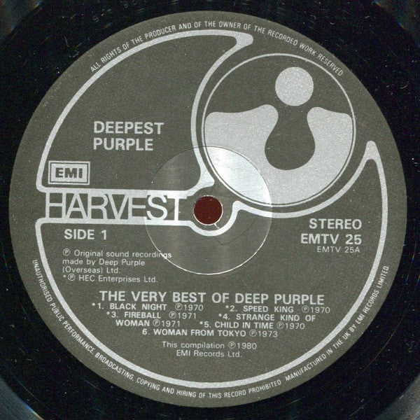 Deep Purple : Deepest Purple : The Very Best Of Deep Purple (LP, Comp, RE)