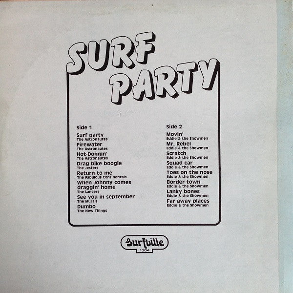 Various : Surf Party (LP, Comp, Unofficial)