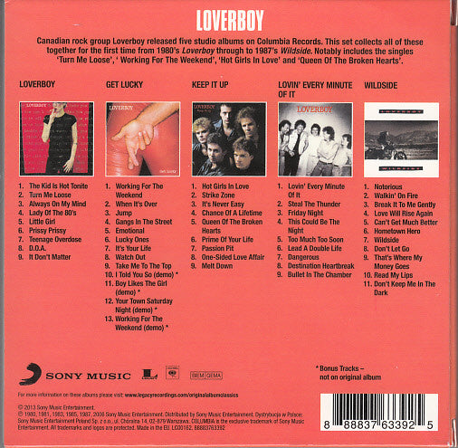 Loverboy : Original Album Classics (5xCD, Album, Comp + Box)