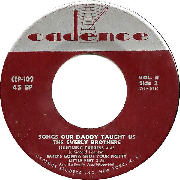 Everly Brothers : Songs Our Daddy Taught Us: Vol. II (7", EP, Roc)