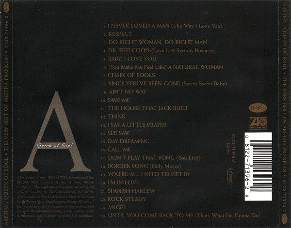 Aretha Franklin : Queen Of Soul: The Very Best Of Aretha Franklin (CD, Comp)