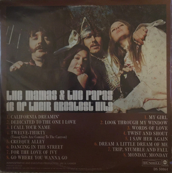 The Mamas & The Papas : 16 Of Their Greatest Hits (LP, Comp, RP)